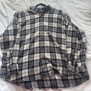 Izod Men's Blue & White Plaid Button-Down Shirt